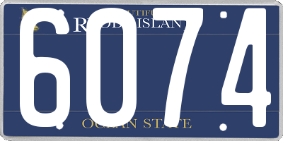 RI license plate 6074