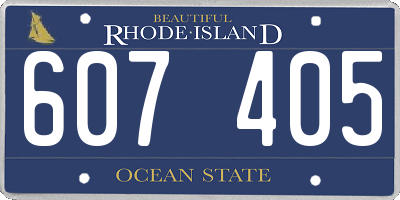 RI license plate 607405
