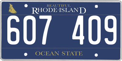 RI license plate 607409