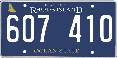 RI license plate 607410