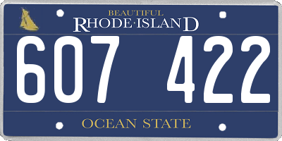 RI license plate 607422