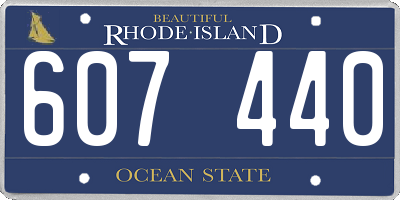 RI license plate 607440