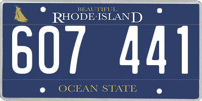 RI license plate 607441