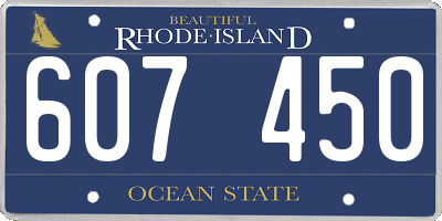 RI license plate 607450