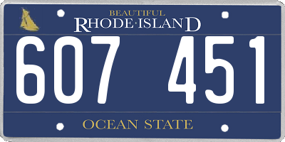 RI license plate 607451