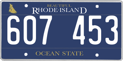 RI license plate 607453