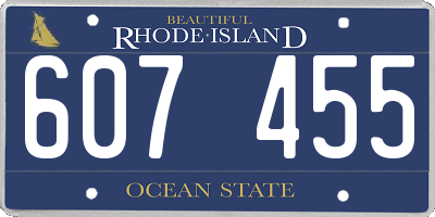 RI license plate 607455