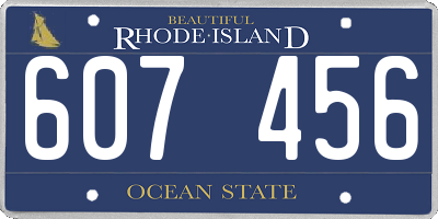 RI license plate 607456