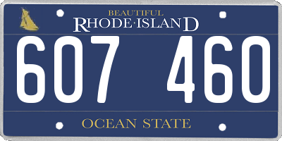 RI license plate 607460