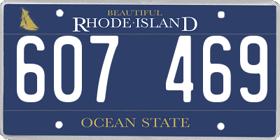 RI license plate 607469