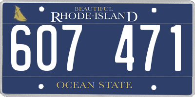 RI license plate 607471