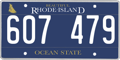 RI license plate 607479
