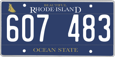 RI license plate 607483