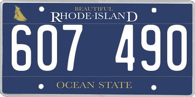 RI license plate 607490