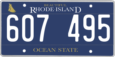 RI license plate 607495