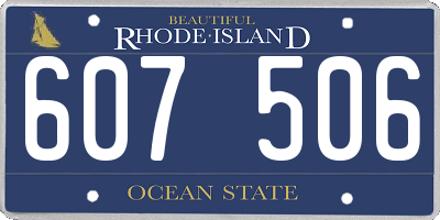 RI license plate 607506