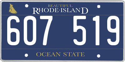 RI license plate 607519