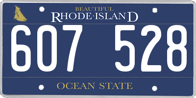 RI license plate 607528