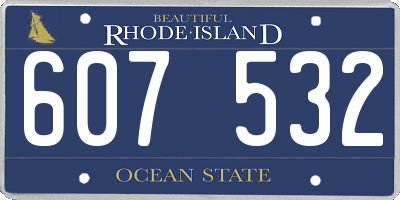 RI license plate 607532