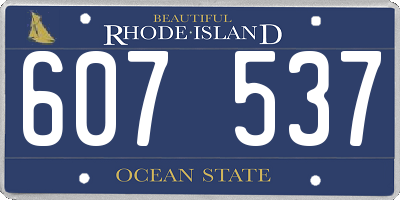 RI license plate 607537
