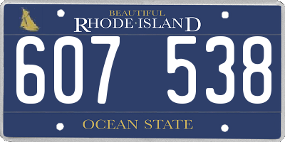 RI license plate 607538
