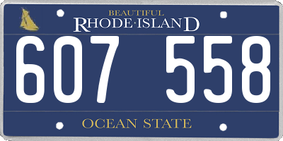 RI license plate 607558