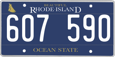 RI license plate 607590