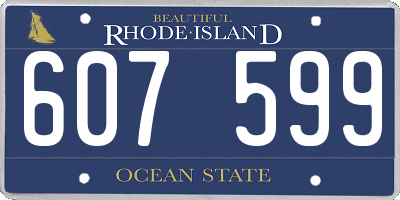 RI license plate 607599