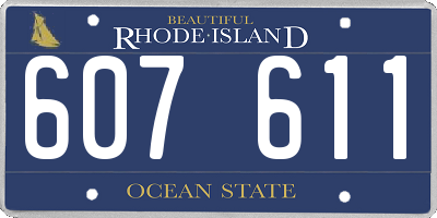 RI license plate 607611
