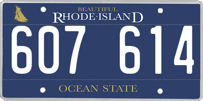 RI license plate 607614