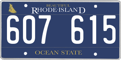 RI license plate 607615