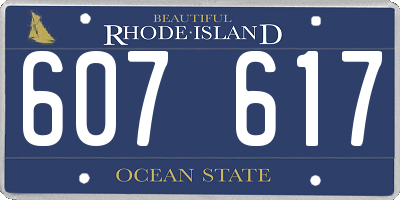 RI license plate 607617
