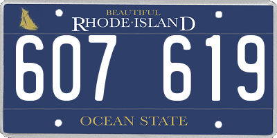 RI license plate 607619