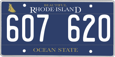 RI license plate 607620