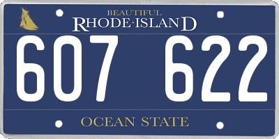 RI license plate 607622