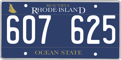 RI license plate 607625