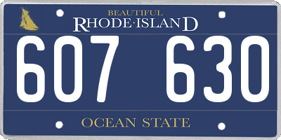RI license plate 607630