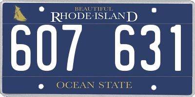 RI license plate 607631