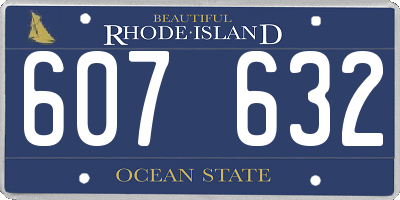 RI license plate 607632