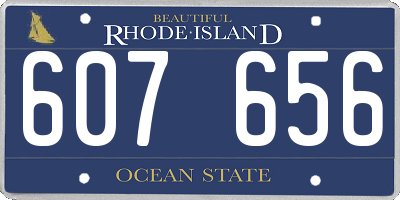 RI license plate 607656