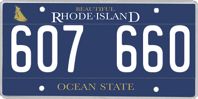 RI license plate 607660