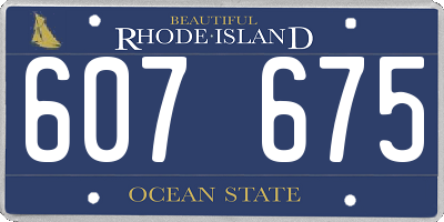 RI license plate 607675