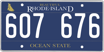 RI license plate 607676