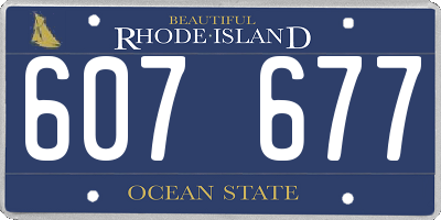 RI license plate 607677