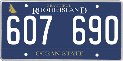 RI license plate 607690