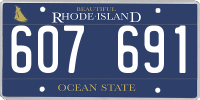 RI license plate 607691