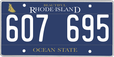 RI license plate 607695