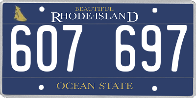 RI license plate 607697