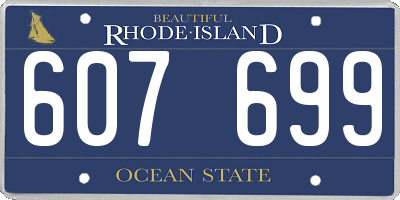 RI license plate 607699