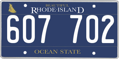 RI license plate 607702